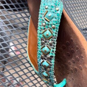 Vionic Turquoise Embellished Sandals